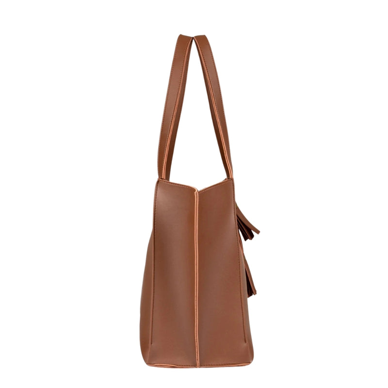 Bagoras Brown Over-the-shoulder Tote Bag With A Horse Design