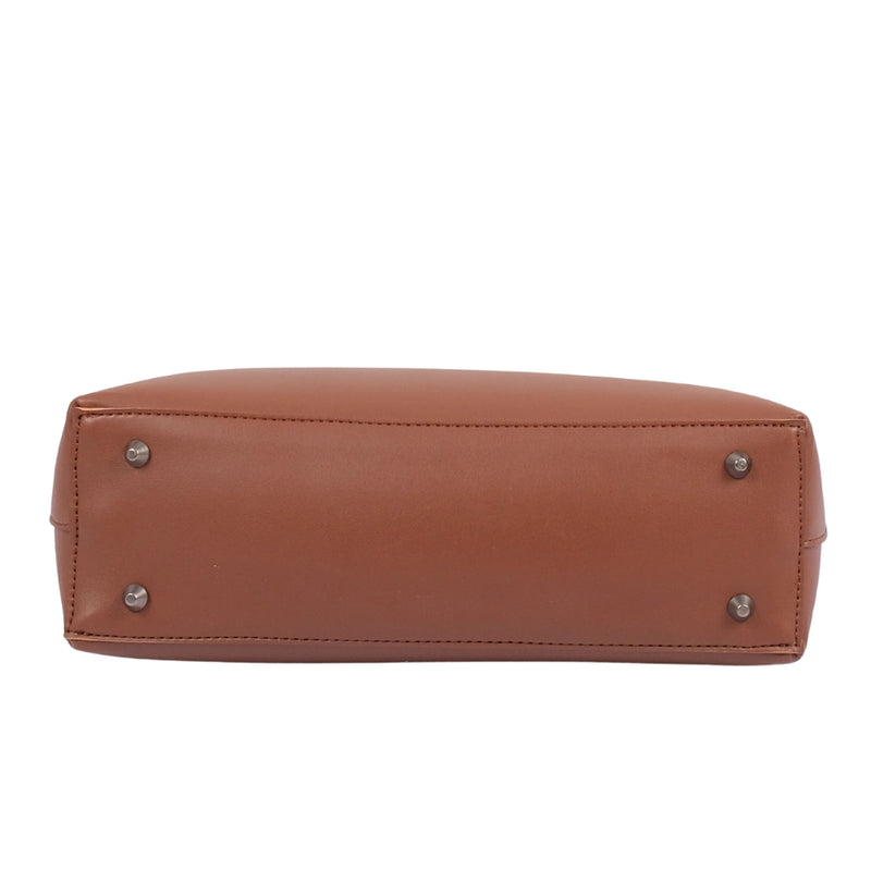 Bagoras Brown Tote Bag Featuring A Detachable Pouch