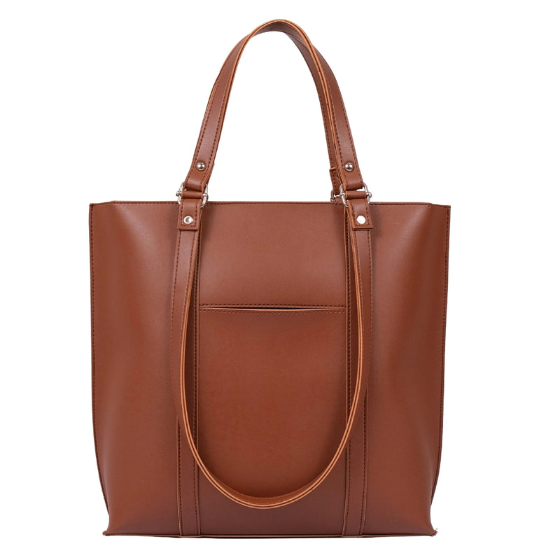 Bagoras Brown Tote Bag With Double Handles