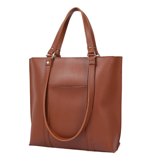 Bagoras Brown Tote Bag With Double Handles