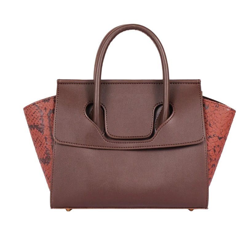 Bagoras Dark Brown Trapeze Handbag