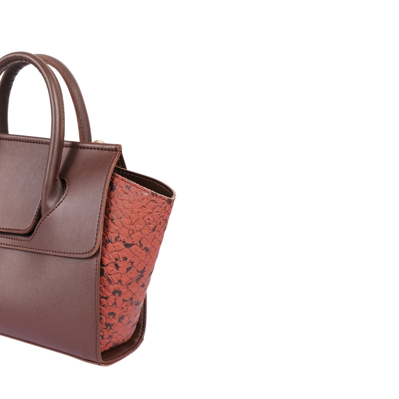 Bagoras Dark Brown Trapeze Handbag
