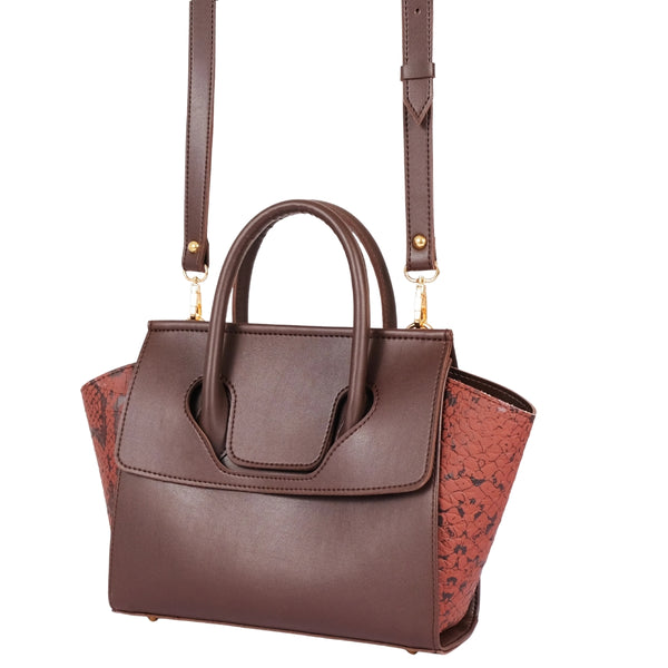 Bagoras Dark Brown Trapeze Handbag