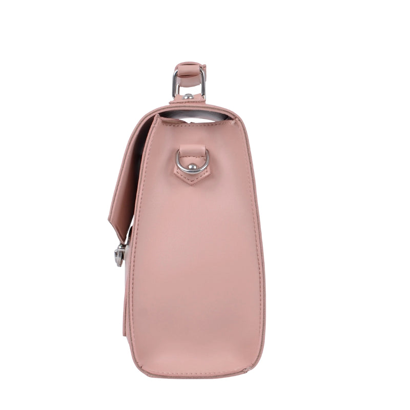 Bagoras Pink Push-Lock Messenger Bag