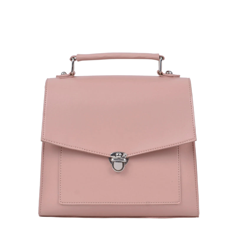 Bagoras Pink Push-Lock Messenger Bag